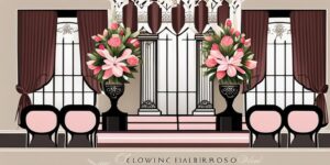 Arreglo floral glamoroso para boda glamorosa