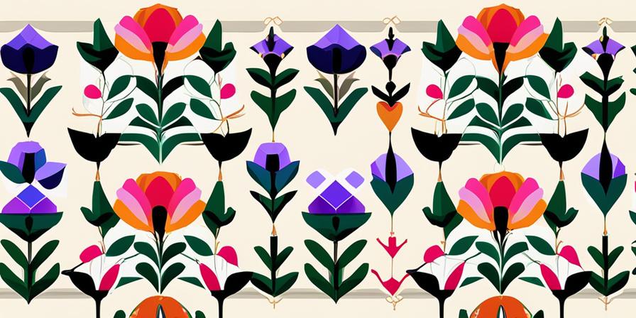 Arreglo floral vanguardista en tonos vibrantes y formas geométricas