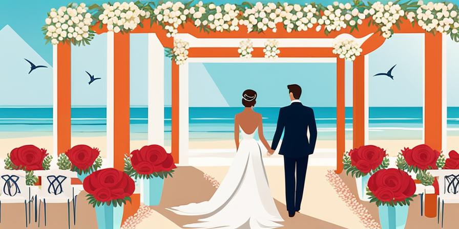 Una boda en la playa con decoración temática