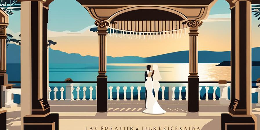 Hermosa boda en la playa mediterránea