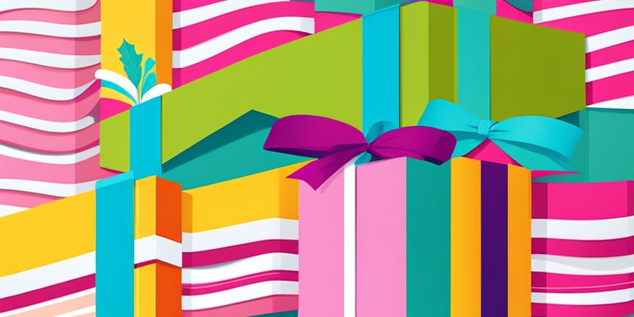 Caja de regalo con lazo de colores