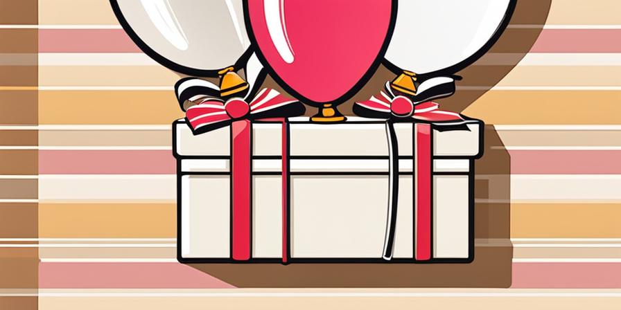 Caja de regalos y decoración festiva en una mesa