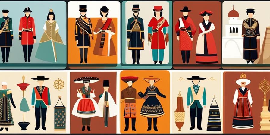 Collage trajes tradicionales de países y culturas