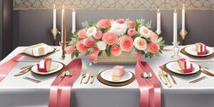 Mesa de boda con regalos decorativos encantadores