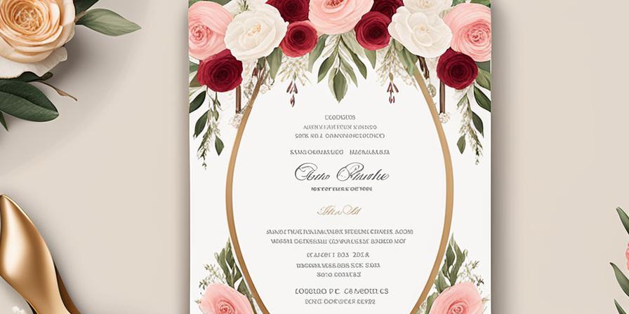 Invitación de boda lujosa con detalles brillantes