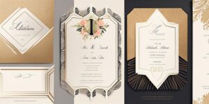 Invitación de boda sofisticada y cautivadora