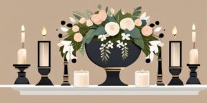 Mesa de boda al aire libre con flores y velas