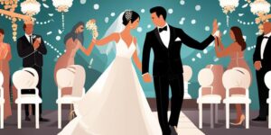 Recién casados bailando en su boda