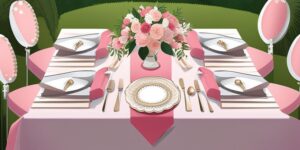Mesa elegante con pasteles de boda creativos
