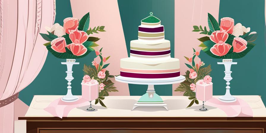 Pasteles de boda variados y coloridos en una mesa