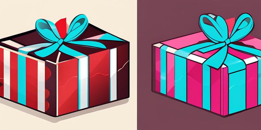 Caja de regalo abierta con artículos variados