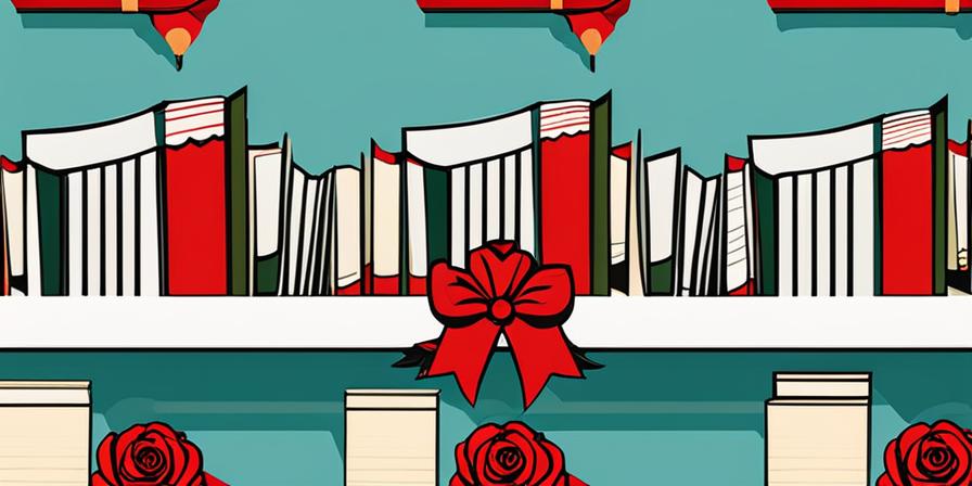 Libro abierto rodeado de regalos y rosas rojas