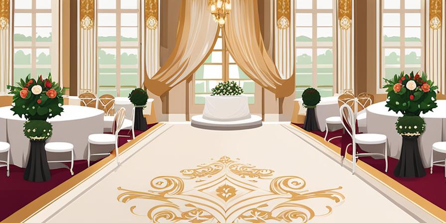 Elegante salón de banquetes para bodas