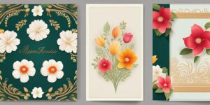 Tarjetas de agradecimiento con detalles florales