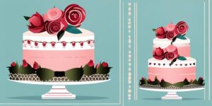 Tarta de bodas decorada con crema y flores en tonos pastel