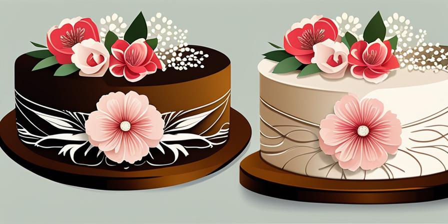 Tarta de bodas con flores en tonos suaves