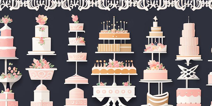 Torre de pasteles de boda decorados con detalle