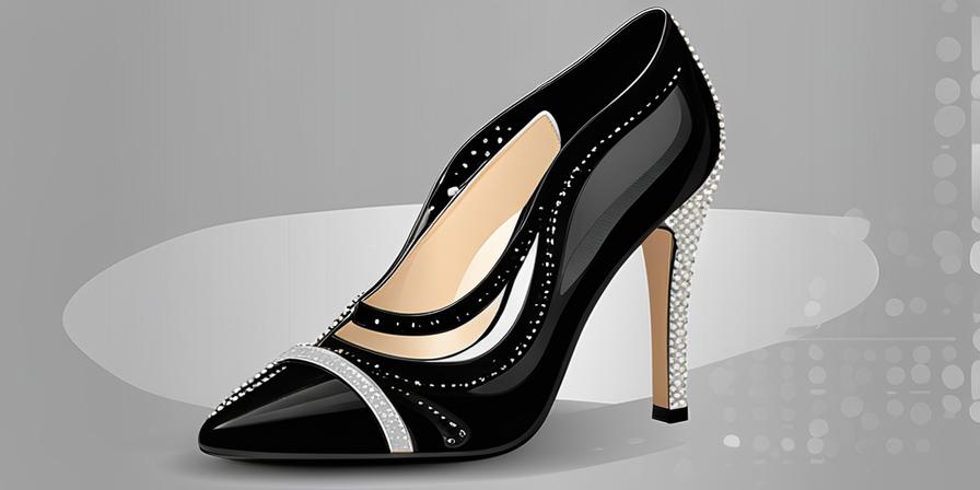 Zapatos de vestir negros con detalles brillantes